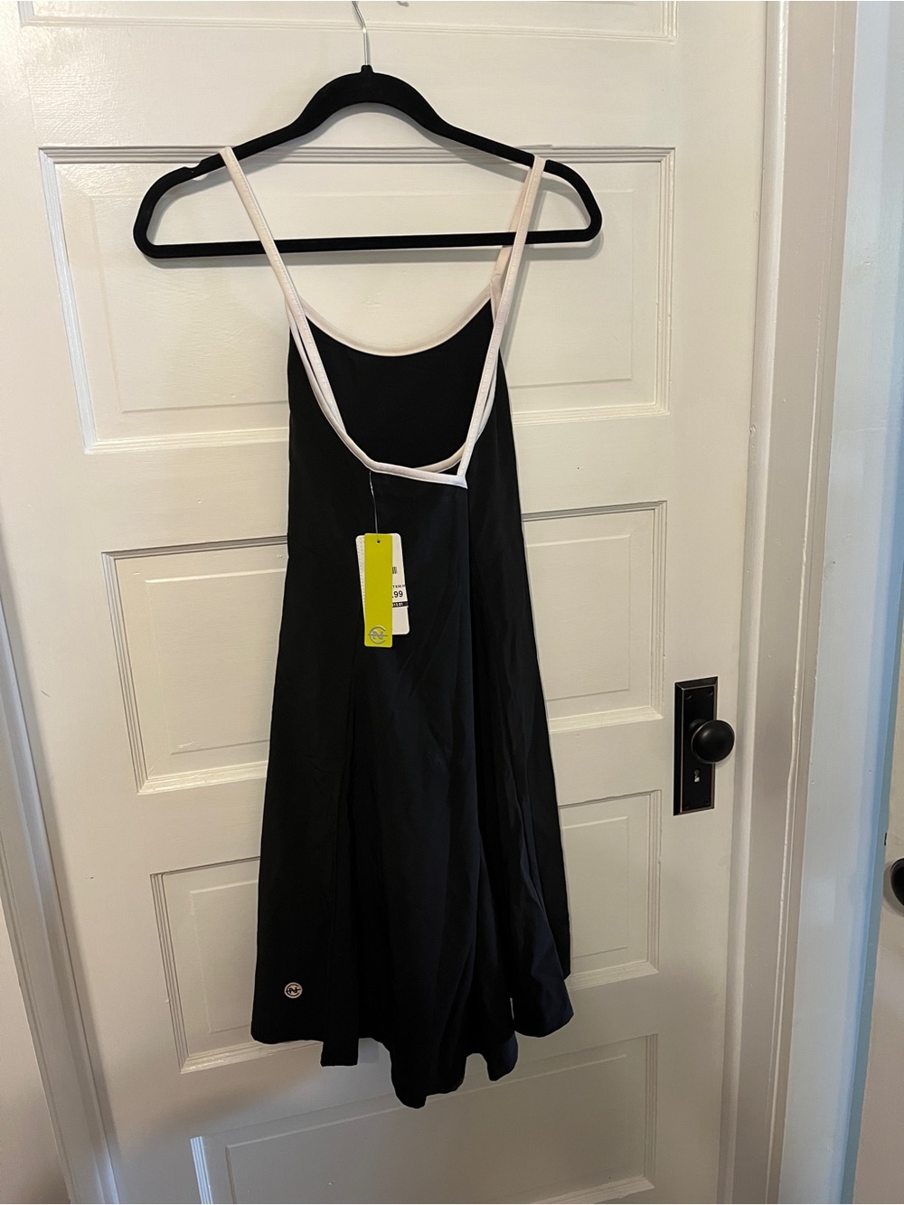 Women's Black tennis dress w with trim